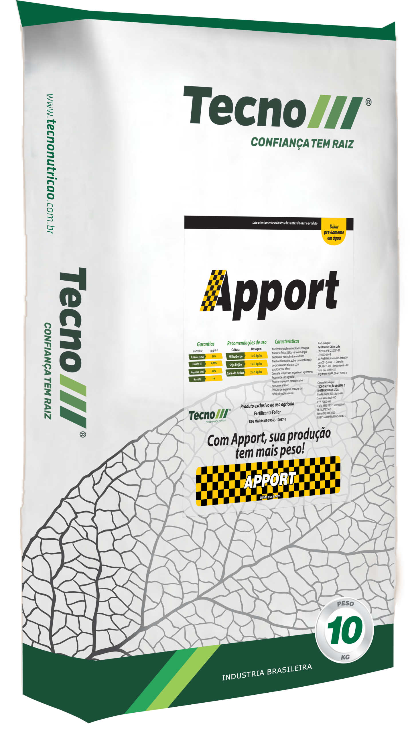 Embalagem Apport — Tecno, Confiança tem raiz