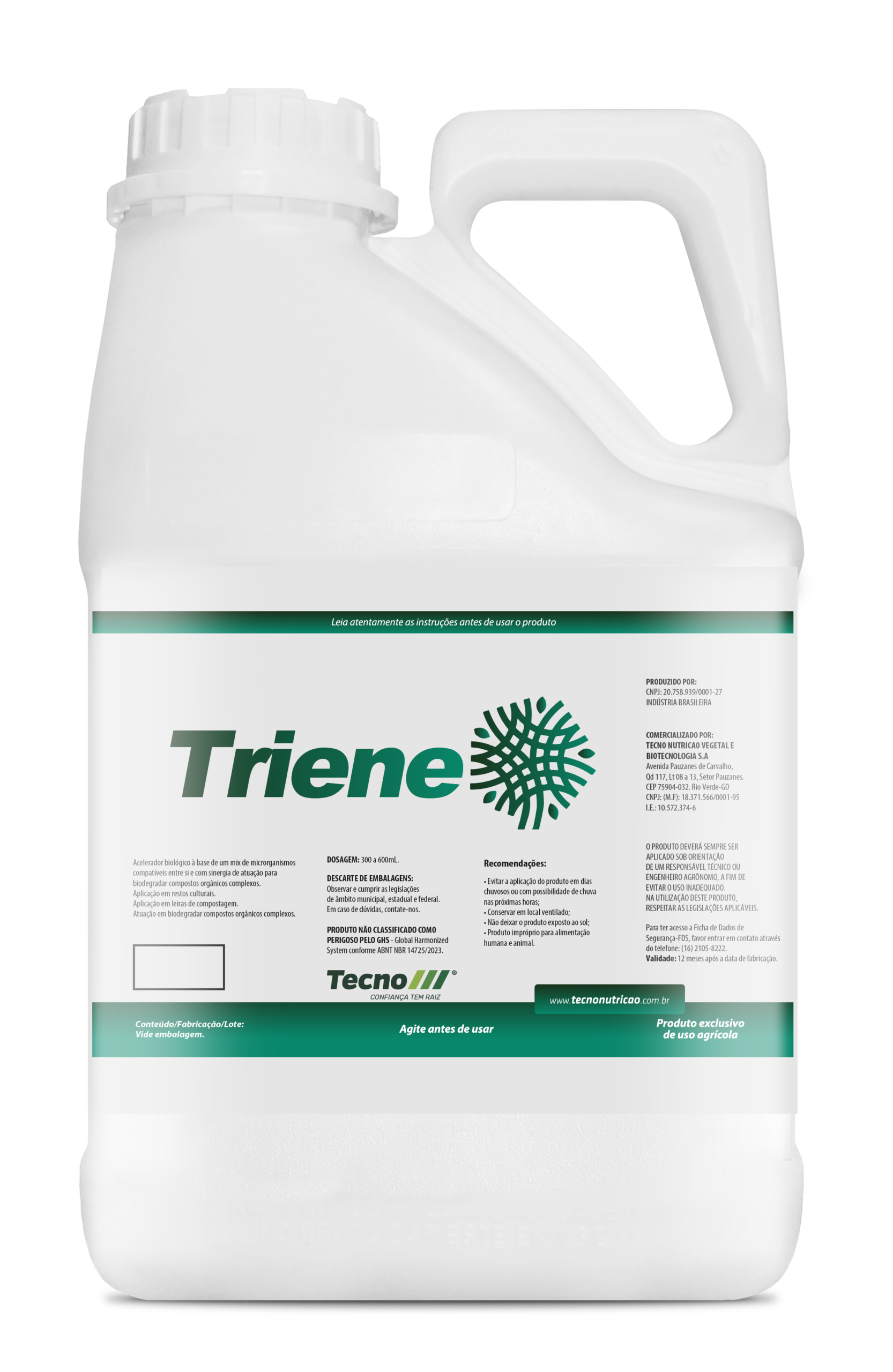 Embalagem Triene — Tecno, Confiança tem raiz
