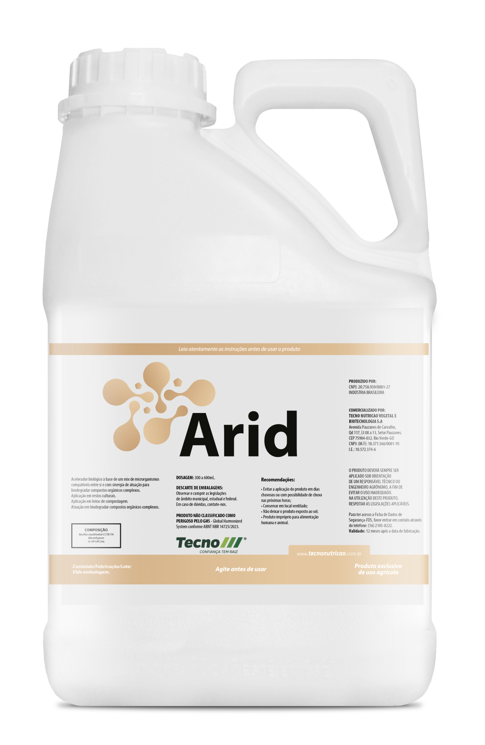 Embalagem Arid — Tecno, Confiança tem raiz